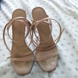 Elegant Nude Strappy Heels